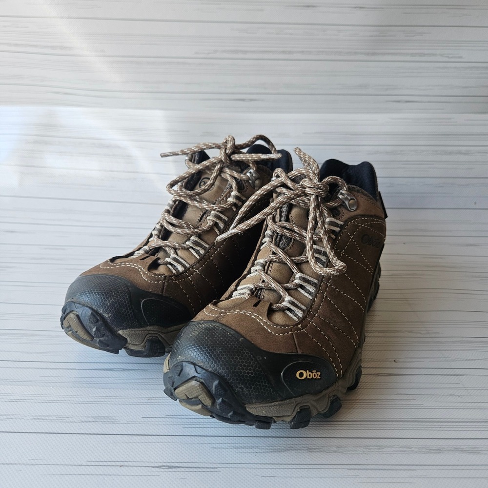 Oboz Bridger Low B-DRY Hiking Shoes Women 8 Brown Waterproof Trail Rugged